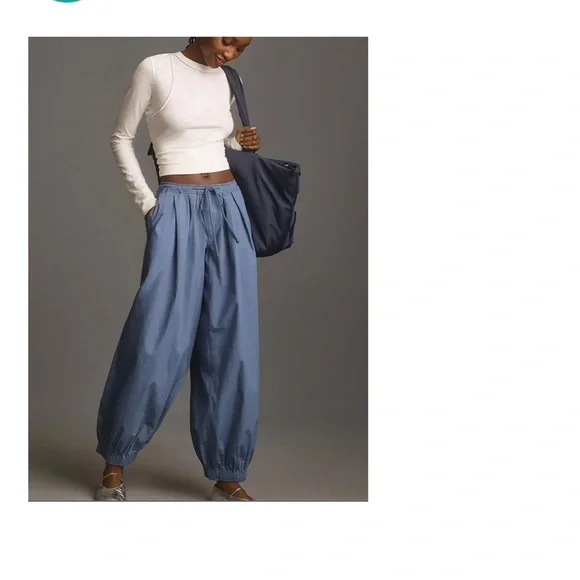 Anthropologie Mossa parachuteCargo-Style Wide Leg Drawstring pants - Picture 4 of 7